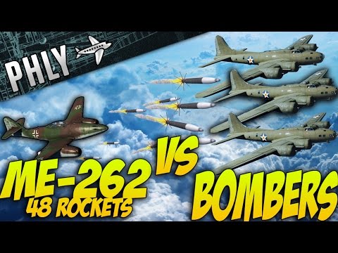 War Thunder - JETS VS BOMBERS - Me-262 48 Rockets OF DOOM!
