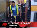 pluscanada bus attack suspect appears in courtcanada bus attack suspect appears in courtthe associated pressthe man who witnesses say stabbed and beheaded his seat mate aboard a greyhound bus traveling across canada made his first court appearance friday on second degree murder charges. police have offered no motive for the savage attack. (august 1)[notes:vo--suspect being led into court] his face bruised and his legs shackled -- 40 year old vince li (lee) made his first appearance in court to face charges he stabbed and then beheaded his seatmate.  it happened aboard this greyhound bus traveling from edmonton, alberta to winnepeg, manitoba wednesday night. [notes:vo ---crime scene video]li was charged with second degree murder...an indication prosecutors don't believe the attack was premeditated. [notes:sot --prosecutor] right now, we're asking that psychological assessment be done....so that we can determine that he's fit to stand trial or if he's suffering from mental disorders or anything like that. [notes:vo --crime scene video]authorities say li has no known criminal record and worked as a carrier for several newspapers in edmonton, alberta one of his employers says he delivered papers until last monday -- and then 