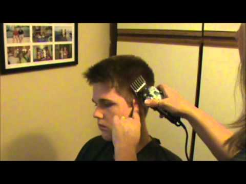 Haircut - Step by step, easy to follow directions. How to do a men's or boy's fade hair cut with clippers. Supplies: Clippers, Edgers, Scissors, Cape, Water Bottle, Ti...