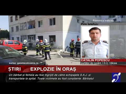 O dubă plină cu butelii de oxigen a explodat în Râmnicu Vâlcea