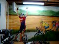 Home Weight Room Cycling Mural