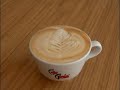 Rosetta & heart in cappuccino
