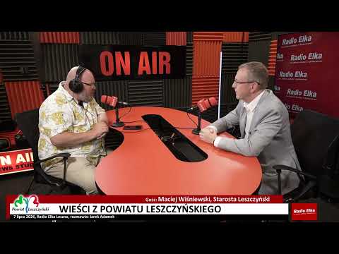 Wieści z Powiatu Leszczyńskiego :: Nowy urzędomat w Starostwie Powiatowym już działa i pozwala odbierać dowody rejestracyjne o dowolnej porze dnia i nocy. To jednak nie jedyna dobra wiadomość z powiatu leszczyńskiego. W audycji rozmawiamy także o nowych ścieżkach rowerowych, postępie ważnych inwestycji drogowych oraz konkursie, w którym młodzi mieszkańcy będą mogli wygrać dofinansowanie do kursu na prawo jazdy. Gościem jest starosta leszczyński Maciej Wiśniewski.