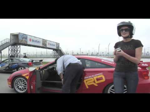 Ashley Van Dyke and Ferrari Race Driver Costa Bertuzzi at Continental Extreme Event