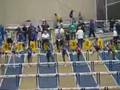 Kay Kay Eppinger wins the hurdles