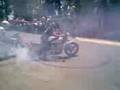 quemon en moto
