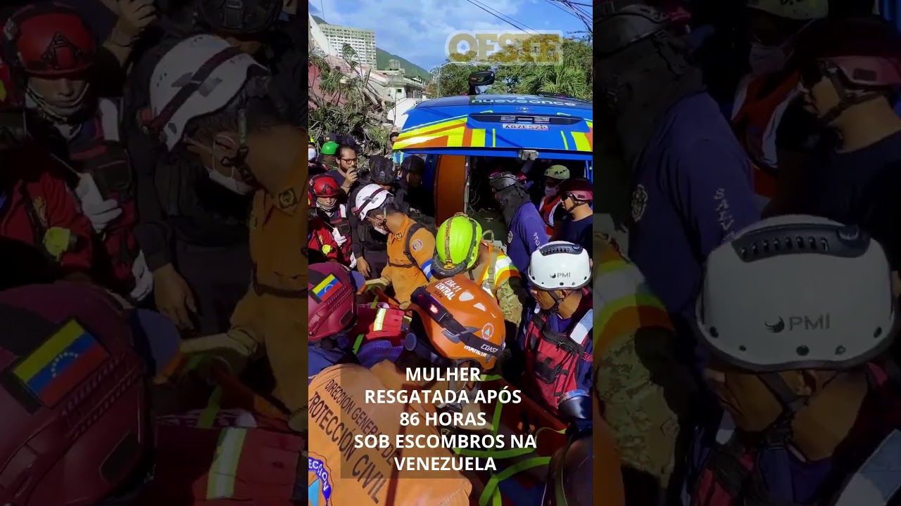 Mulher Resgatada Após 86 Horas Sob Escombros Na Venezuela