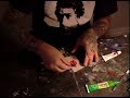 How to Make a Razor Blade Bracelet : Painting a Razor Blade Charm Bracelet