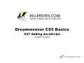 Dreamweaver CS5 - Adding Javascript