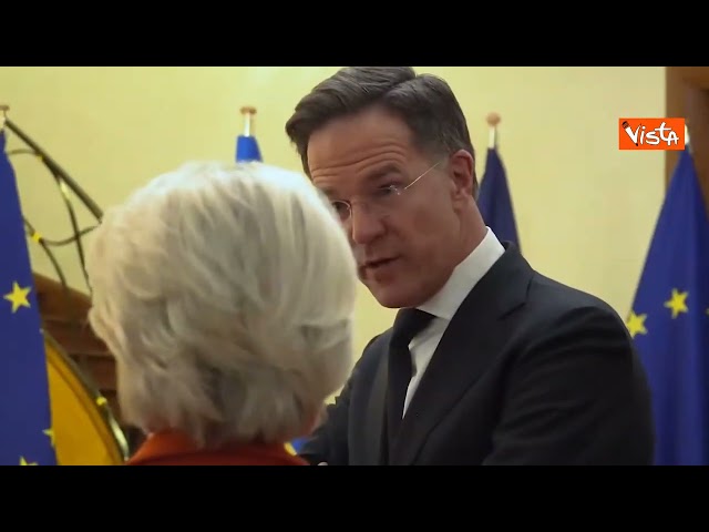 Zelensky incontra a Bruxelles Mark Rutte, Antònio Costa e Ursula Von Der Leyen