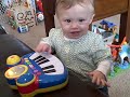 Vienna enjoying her new mini piano! Vienna enjoying her new mini piano!