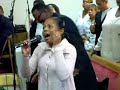 Elder parson daughter signing at bishop ralph white funeral