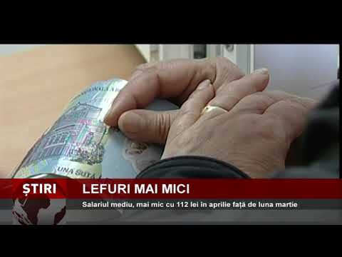 Salariul mediu, mai mic cu 112 lei în aprilie față de luna martie