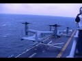 MV-22 Osprey and AV-8B Harrier landing