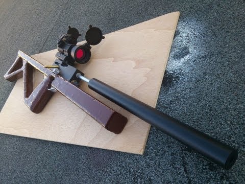 Airgun - An airgun I made, PCP style, even through the chamber is external. Can fire 6mm BBs, .40 cal blowgun darts and .177 cal pellets. My FB page: http://www.faceb...