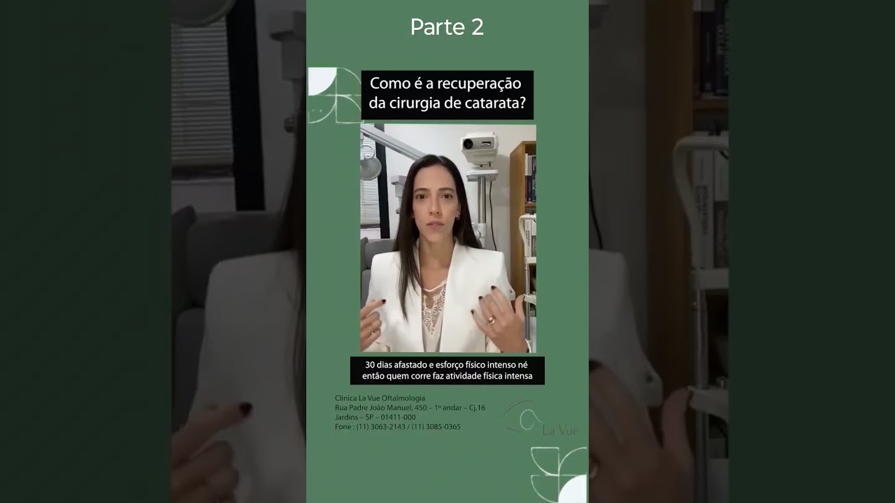 Recuperação da Cirurgia de Catarata. Parte 2