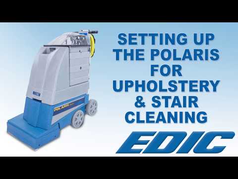 Setting and using the EDIC Polaris for upholstery cleaning.