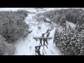 RCヘリ低空撮影ビデオ23 「雪の中の公園風景」 Low Altitude Aerial Video