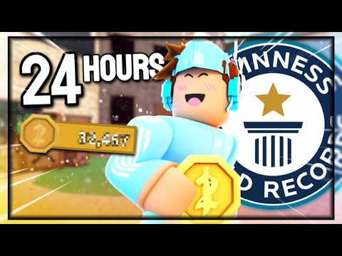 I Spent 24 HOURS Grinding MM2 COINS... (WORLD RECORD)