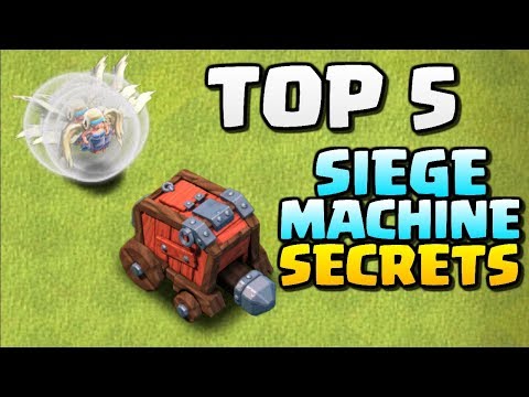 TOP 5 SIEGE MACHINE SECRETS! Clash of Clans UPDATE - Town Hall 12 Wall Wrecker and Battle Blimp!