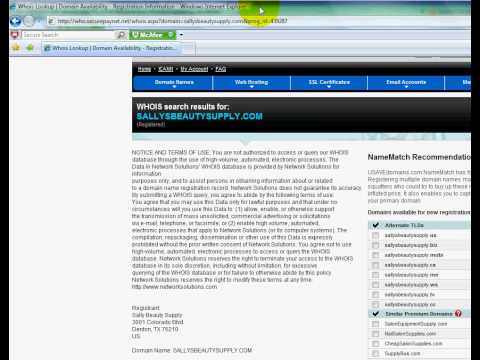 how to discover who owns a domain name