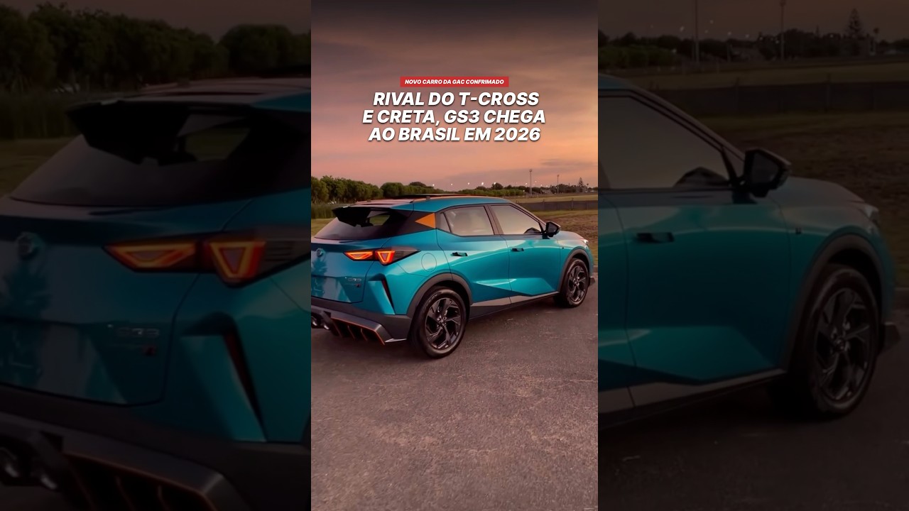 Rival do T-Cross e Creta, GAC GS3 chega ao Brasil em 2026.