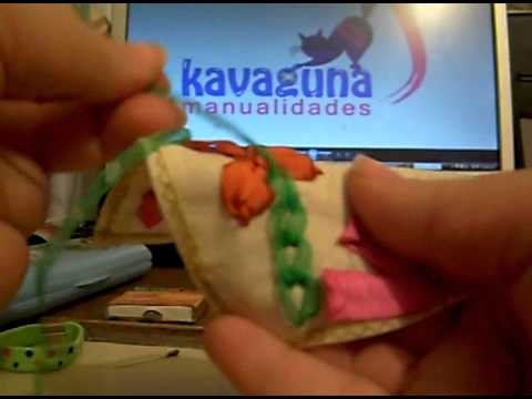 DIY Tutorial de bordado en listón, puntada de cadeneta.