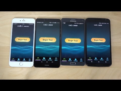 iPhone 6 Plus vs. Nexus 6 vs. Samsung Galay Note 4 vs. Ascend Mate 7 Internet Speed Test (4K)