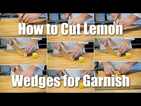 how to cut lemon wedges