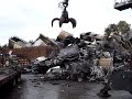 i delivered a couple of loads of old cars to the metal recycler. this is the machine that was used to offload the cars.

it has an electromagnet that can be grasped with the claw. every so often the operator picks it up, and makes a sweep to pick up small metal pieces from the road
