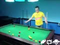Guy Falls Playing Pool