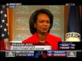 Condi Rice Pretends To Shed Tears Of Joy For Barack Obama