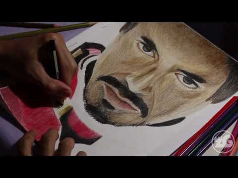 how to draw robert downey jr
