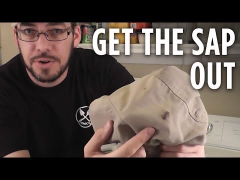 how to get tree sap out of clothes