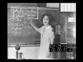 Young woman teaching telephone operating class
