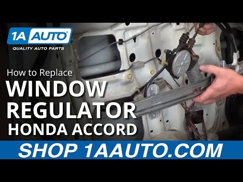 How To Install Replace Front Power Window Motor Regulator Honda Accord Front 1AAuto.com