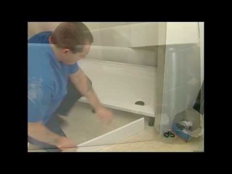 how to fit a quadrant shower tray