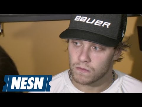 Video: Pastrnak on Bruins offense in 8-2 win over the Red Wings