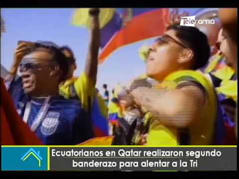 Ecuatorianos en Qatar realizaron segundo banderazo para alentar a la Tri