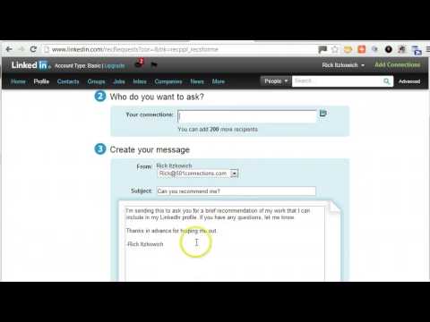 how to ask for recommendations on linkedin