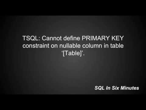 how to set primary key in t-sql