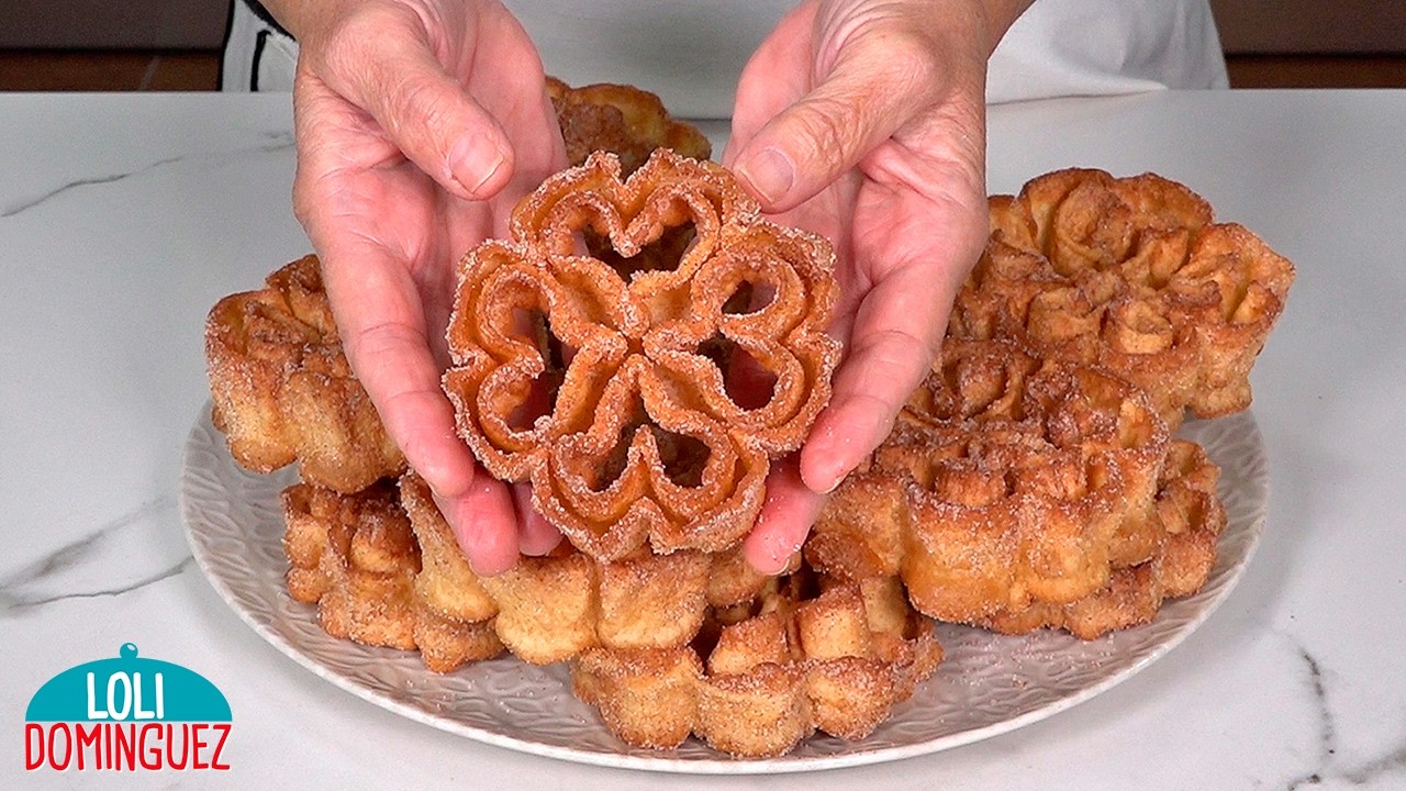 Flores de carnaval crujientes y deliciosas