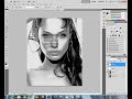 Photoshop tutorial: making text photo with Angelina Jolie's head-shot