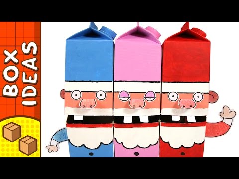 Cardboard Singing Santa's