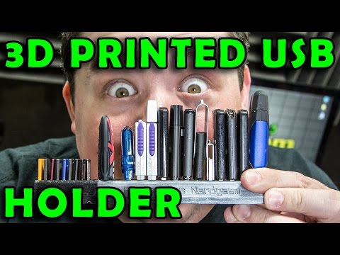 3D Printed Custom USB Thumb Drive & Micro SD Holder : DIY