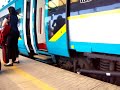 A Czech Pendolino arrives and departs Ostrava Svinov