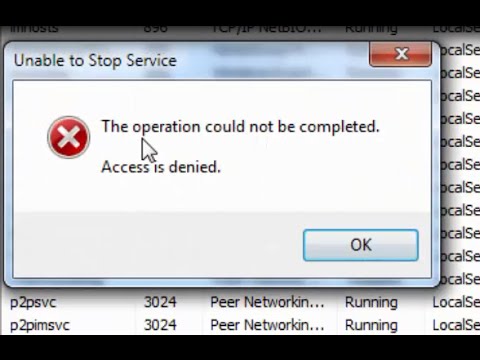 when clicking end process tree it says access denied when clicking end process tree it says access denied