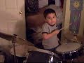 Brent playing drums