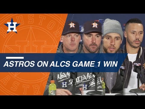 Video: Astros on team's ALCS Game 1 win over Red Sox
