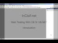 InCisif.net - Web Testing With C# Or